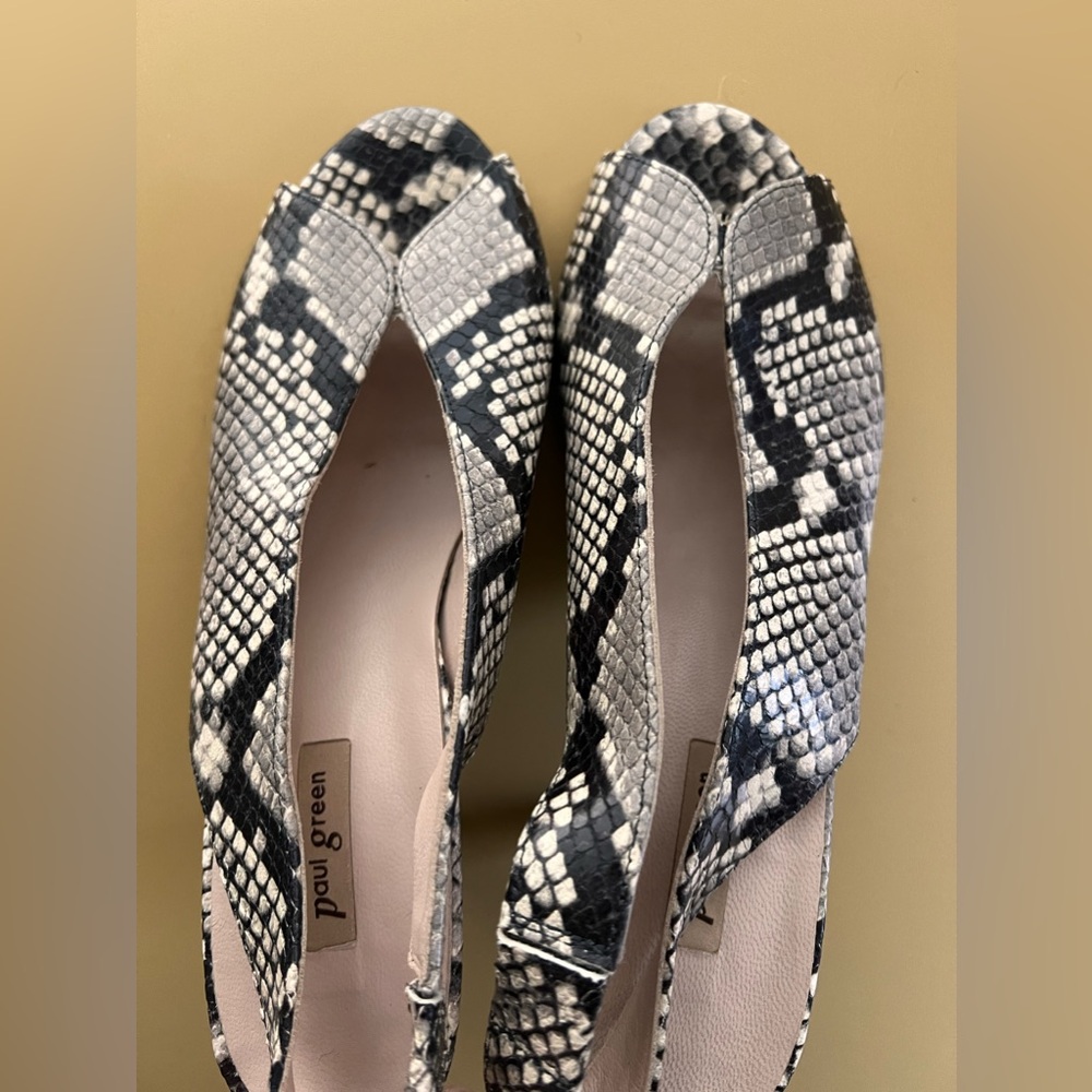 Paul Green Avanti Snake Peep toe heels UK 5.5 EU 38 US 8 - Picture 3 of 4